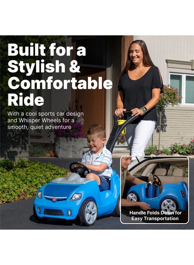Step2 Whisper Ride II Buggy Kids Push Car, Ride On Toy, Stroller Substitute, Includes Seat Belt & Horn, Made of Durable Plastic, Max Weight 50 lbs., For Toddlers 1.5-4 Years Old, Blue - Image 2